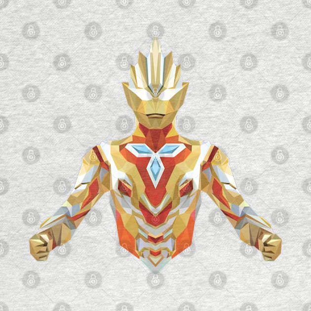 Ultraman Trigger, Glitter Trigger Eternity (Low Poly Style) by The Toku Verse